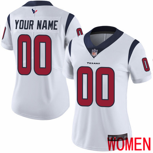Limited White Women Road Jersey NFL Customized Football Houston Texans Vapor Untouchable